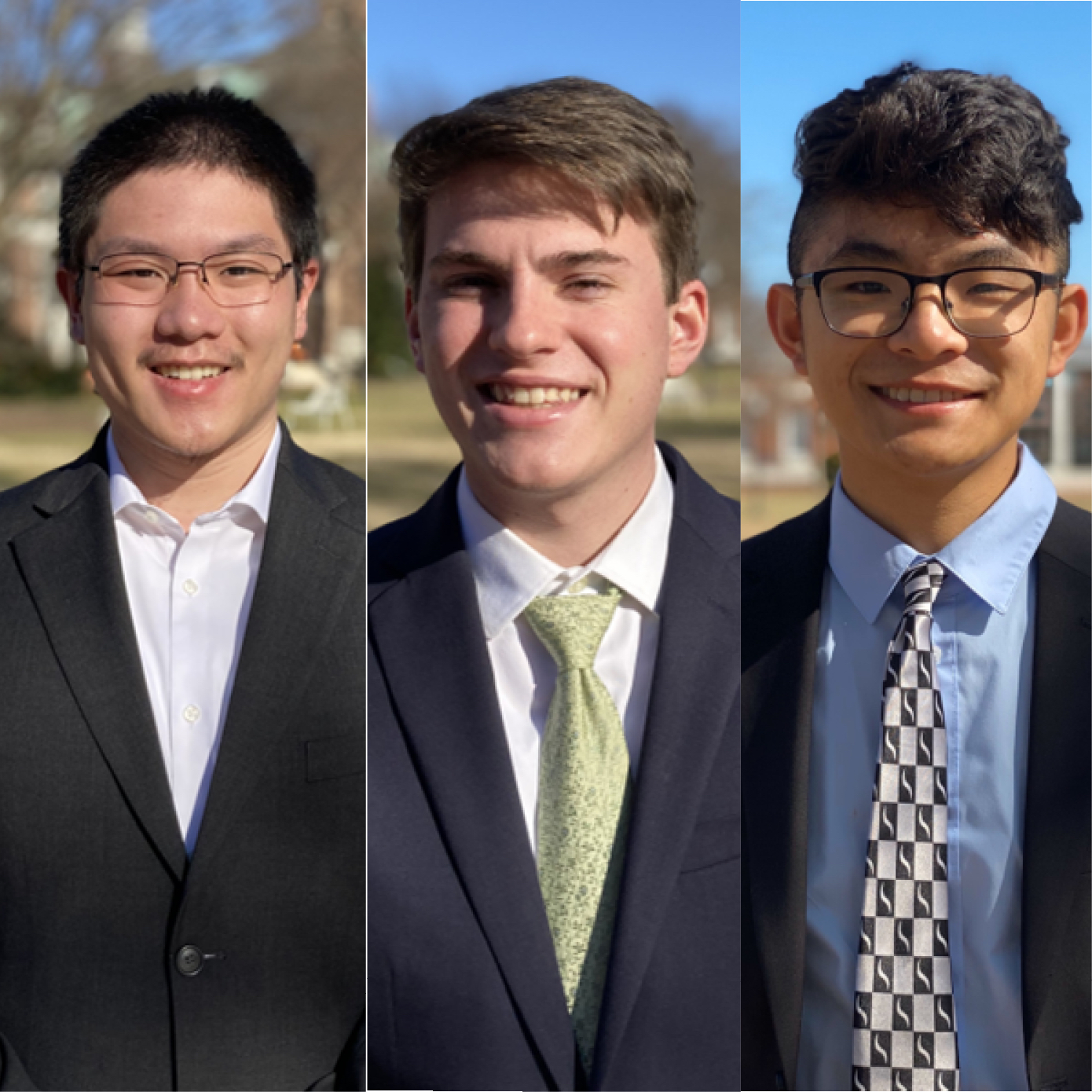 Michael Lan, Bruce Enzmann, and Anson Zhou of Johns Hopkins University