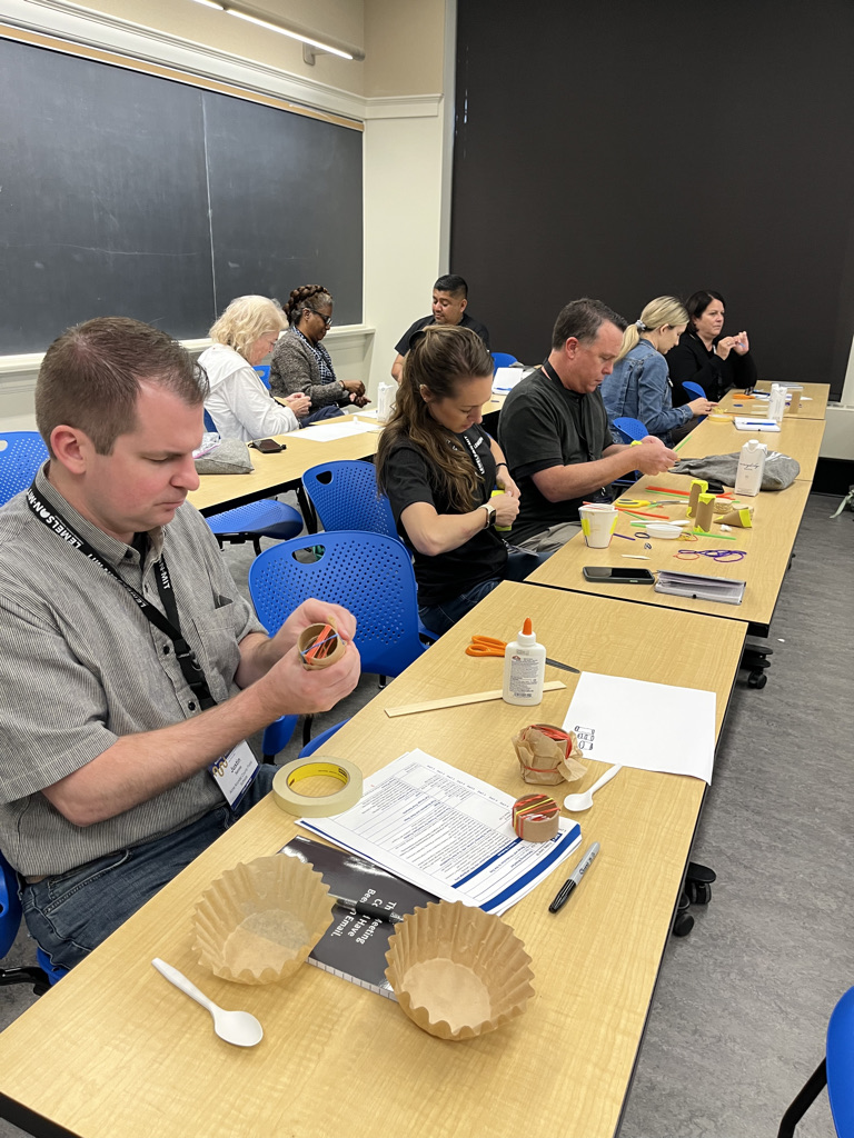 Folks at workshop table