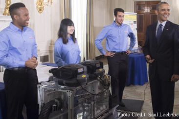 Obama with Students